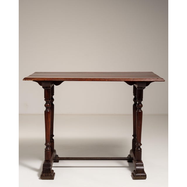 1900 - 1909 1900 - 1909 France Chocolate Oak Side Table For Sale - Image 5 of 15