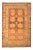 Hand-Knotted Vintage Oushak Rug Beige Brown Peach Geometric Pattern For Sale