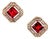 Natural Tourmaline Diamond Earrings 14k Gold 4.47 TCW Certified For Sale