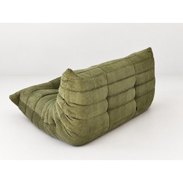 Olive Olive Togo 2-Seater Sofa by Michel Ducaroy for Ligne Roset, 2019 For Sale - Image 8 of 12