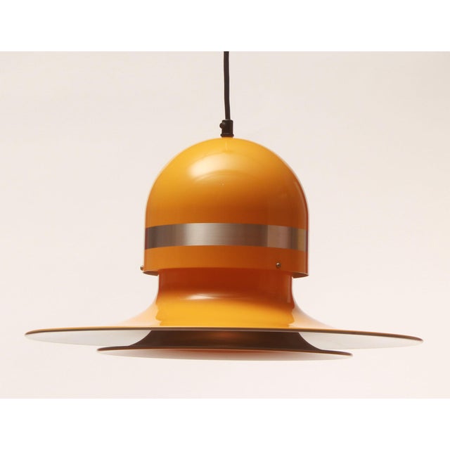 Space Age Yellow Pendant Lamp, 1975 For Sale - Image 10 of 12