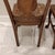 Antique Quarter Sawn Oak Side Chairs With Hand Carved Motif on Each Side and Nailhead Stud Surround Tapestry Seat and Claw Feet For Sale - Image 13 of 18
