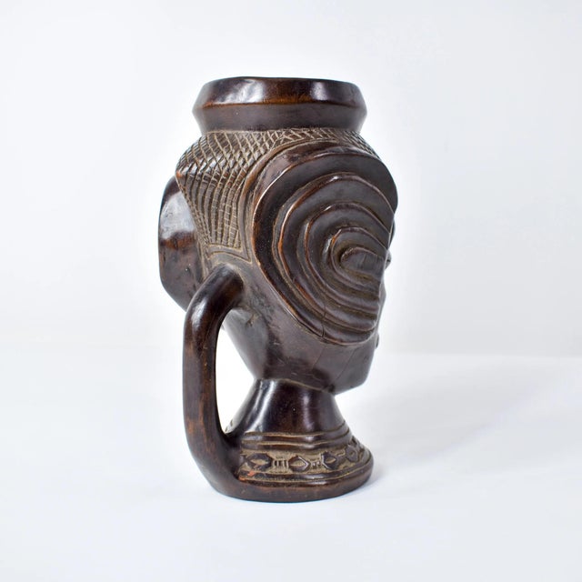 African Early 20th Century Kuba Figural Cup For Sale - Image 3 of 12