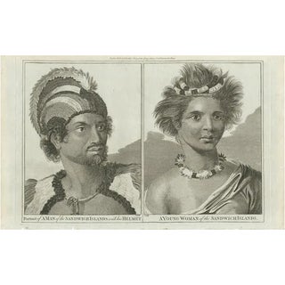 Hogg, Regalia of the Sandwich Islands: Portraits in Traditional Attire, 1790, Print For Sale