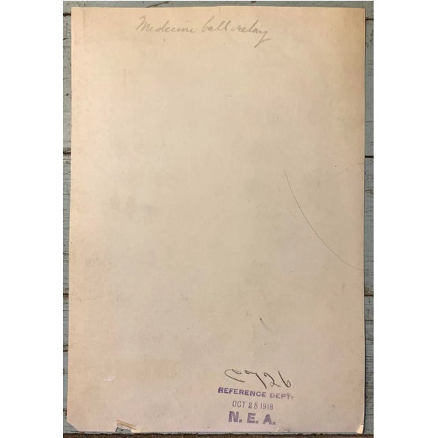 Figurative 1918 Sailors Exercising With Medicine Ball Antique Photograph For Sale - Image 3 of 4