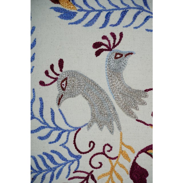 Mid-Century Modern Suzani Animal Cushion For Sale - Image 3 of 4
