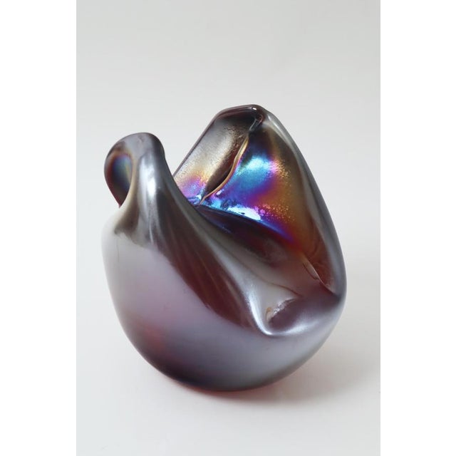 1980s Abstract Iridescent Glass Sculpture, Germany, 1980s For Sale - Image 5 of 15
