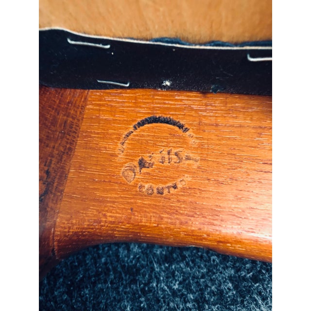 Maroon Danish Teak Dining Chairs by Erik Buch for Chr. Christiansen, 1960s, Set of 7 For Sale - Image 8 of 14