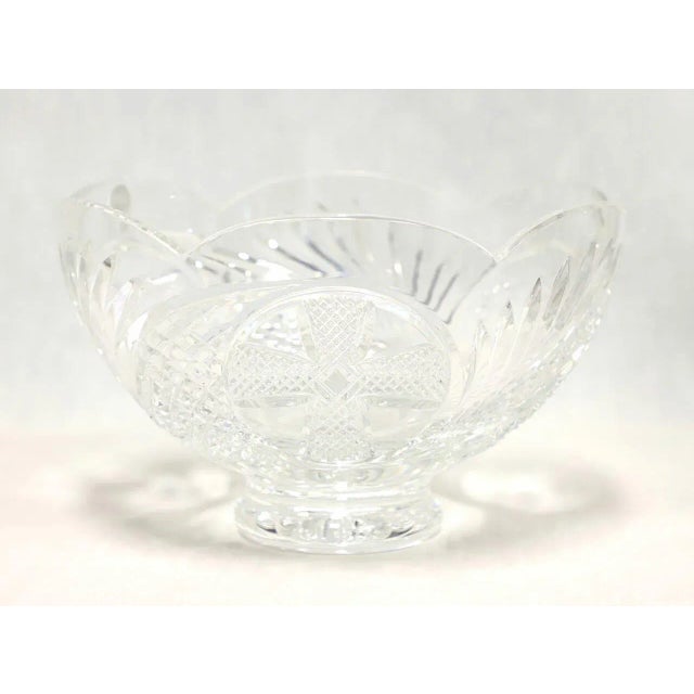 Waterford Crystal Ireland 10" Heritage of Ireland Scalloped Footed Bowl For Sale - Image 10 of 10