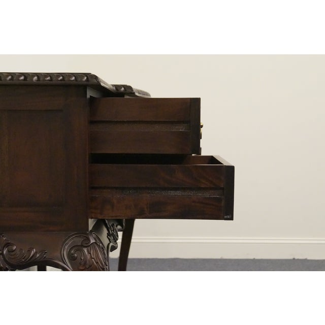 Late 20th Century Vintage Antique Solid Mahogany Traditional Chippendale Style Ball & Claw 67" Sideboard Buffet For Sale - Image 5 of 12