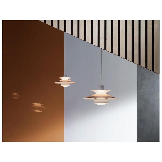 Mid-Century Modern Scandinavian PH 5 MINI Copper Pendant Lamp by Poul Henningsen for Louis Poulsen, 1950s For Sale - Image 4 of 11