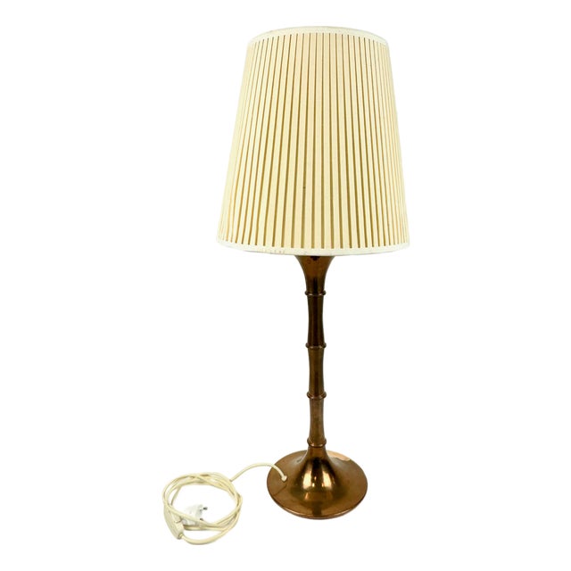Mid-Century Modern Bamboo Table Lamp in Bronze by Ingo Maurer for Design M, 1970s For Sale