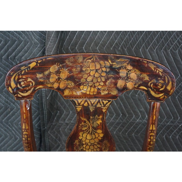 Late 19th Century Antique 19th Century American Federal Hitchcock Style Stenciled Cane Side Chair For Sale - Image 5 of 18