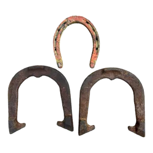 Mid 20th Century Diamond Pitching Horseshoes Wall Decor- Set of 3