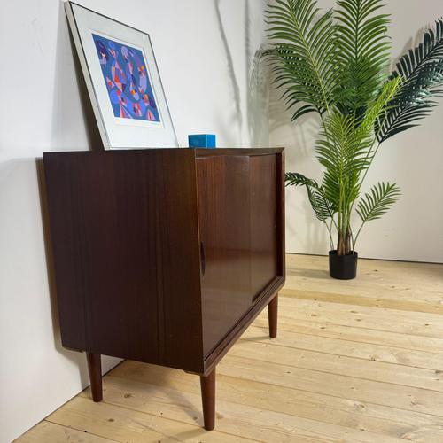 Wood Mid-Century Modern Rosewood Sideboard with Sliding Doors For Sale - Image 7 of 9