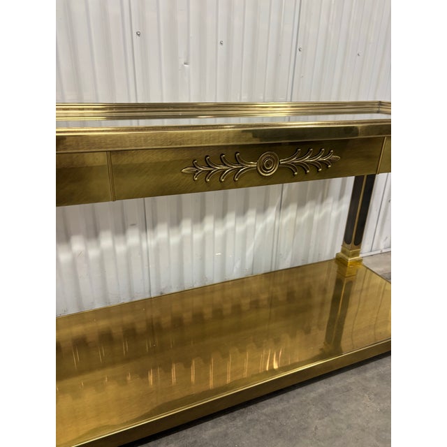 Neoclassical Style Brass Console Table by Mastercraft For Sale - Image 11 of 14