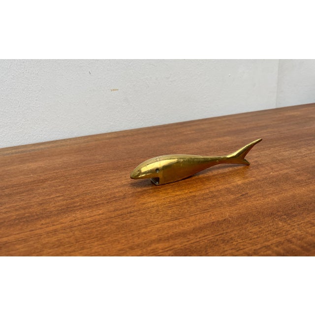 Mid-Century Fish Bottle Opener in Brass, 1960s For Sale - Image 4 of 14