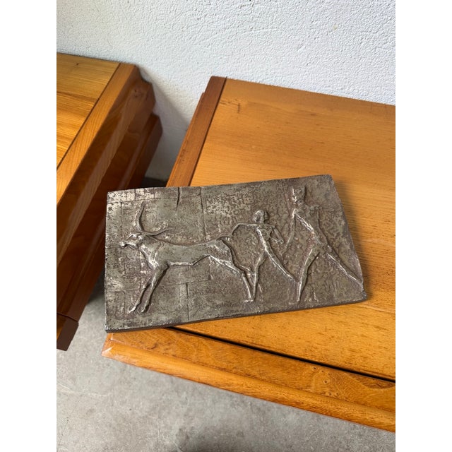 Mid-Century Bronze Bas-Relief, 1960s For Sale - Image 11 of 14