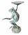 2000 - 2009 Whimsical Vintage Verdigris Bronze Dancing Frog Garden Sculpture & Bird Bath For Sale - Image 5 of 12