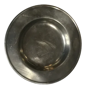 Antique Pewter Coaster Plate