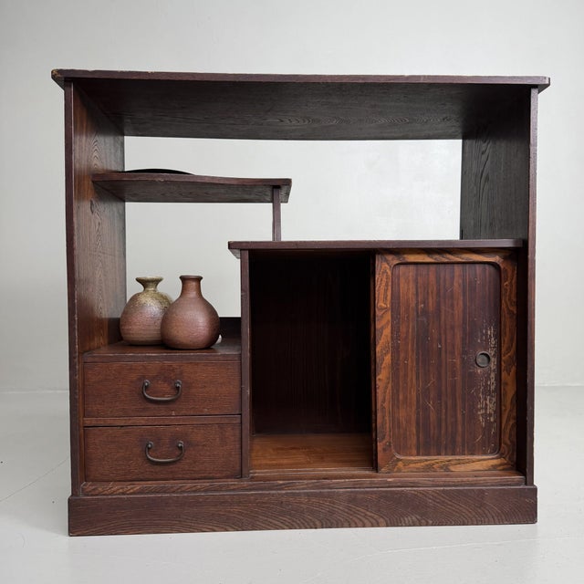 Contemporary Mid-Century Japanese Chadansu Tea Cabinet, 1920s For Sale - Image 3 of 14