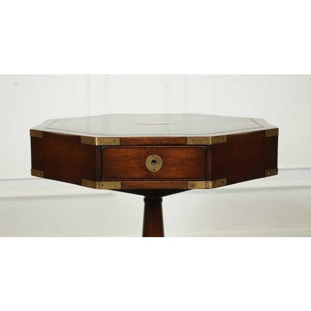 Revolving Military Campaign Regency Drum Side End Table from Bevan Funnell For Sale - Image 5 of 16