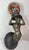 Bronze Antique Figural Patinated Bronze Man Wall Sconce Fixture Millefiori Glass Shade For Sale - Image 8 of 17