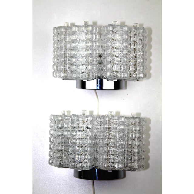 Metal Cubist Wall Lights from Stölzle, 1960s, Set of 2 For Sale - Image 7 of 18