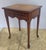 Mid-Century Mahogany and Leather Top English Silver Table For Sale - Image 9 of 12