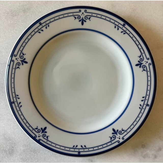 Set of 7 vintage small stoneware plates made by Mikasa Cera Stone in the Newport pattern (NB503) featuring a white ceramic...