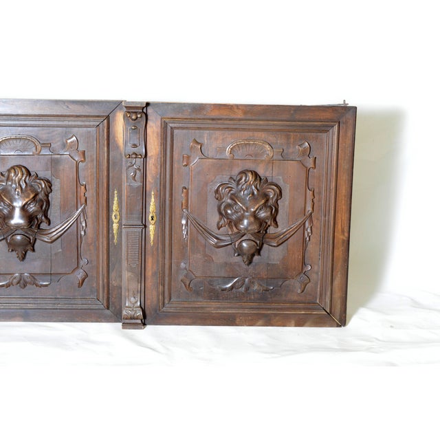 Antique Carved Wooden Wall Panels, 19th Century, Set of 2 For Sale - Image 9 of 12