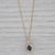 Modern 1.43ctw Blue Sapphire Diamond Pendant 14k Yellow Gold 18" Box Chain For Sale - Image 3 of 6