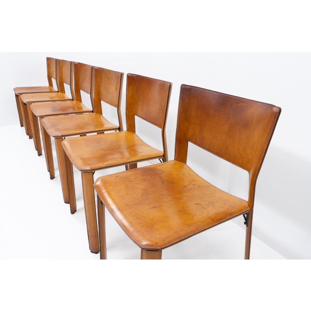 S44 Dining Chairs by Giancarlo Vegni & Gianfranco Gualtierotti for Fasem, Italy, 1980s, Set of 6 For Sale - Image 4 of 15