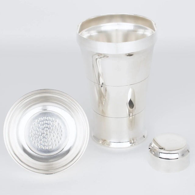 Art Deco Silver Plate Cocktail Shaker by Silversmith Saint Medard Paris For Sale In Atlanta - Image 6 of 9