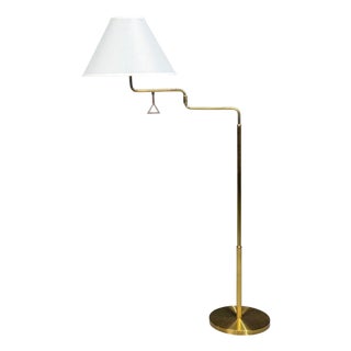 Fagerhults, Articulating Desk Lamp, Brass, Sweden, 1960s For Sale