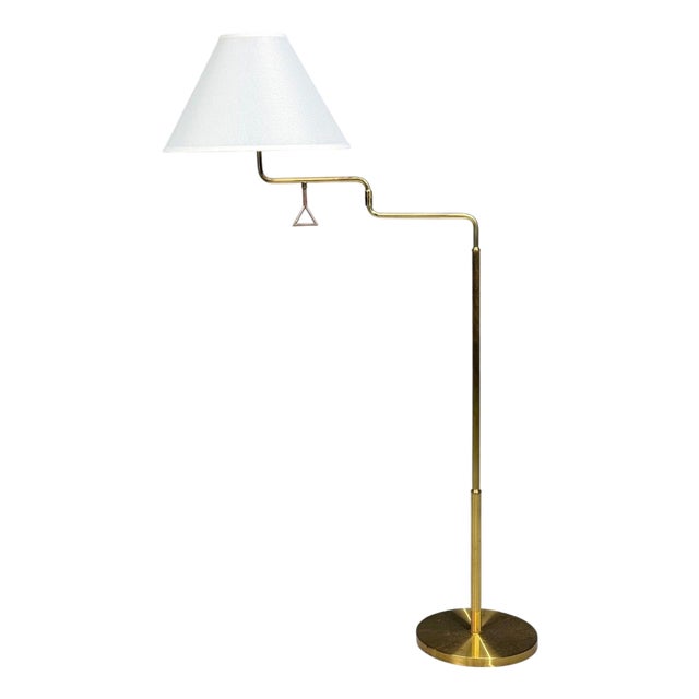 Fagerhults, Articulating Desk Lamp, Brass, Sweden, 1960s For Sale