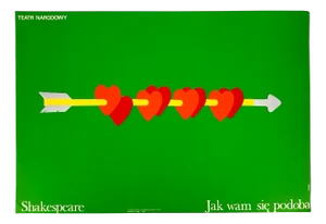 Polish Shakespeare Theater Poster for the Narodowy Theater, Warsaw by Maciej Urbaniec, Poland, 1984