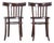 Saddle Back Bistro Dark Walnut Dining Chairs, 1960s, Set of 2 For Sale