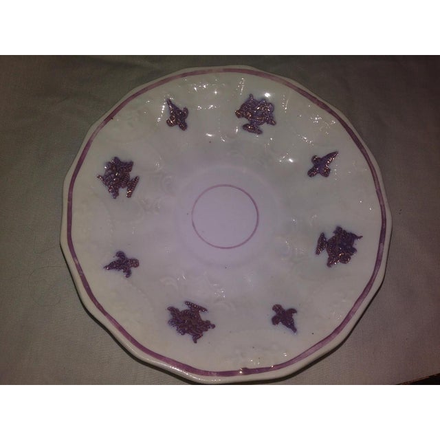 19th Century Handle-less Teacup Adderley CHELSEA Embossed Porcelain For Sale - Image 6 of 12