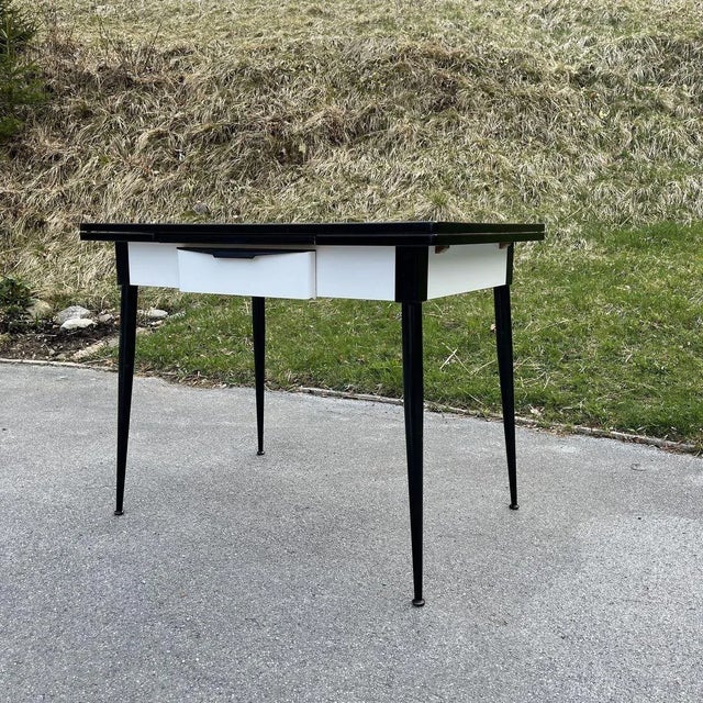 1950s Italian Dining Table & 4 Chairs from Salvarani Depositato, 1950s, Set of 5 For Sale - Image 5 of 16