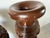 Vintage Handcrafted - Intricate Wildlife Relief Carvings Asian Teak Wood Floor Vases – Pair For Sale - Image 9 of 12