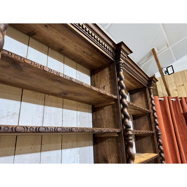 Early 20th Century Oak and Fir Wood-Paneled Bookcase For Sale - Image 12 of 18