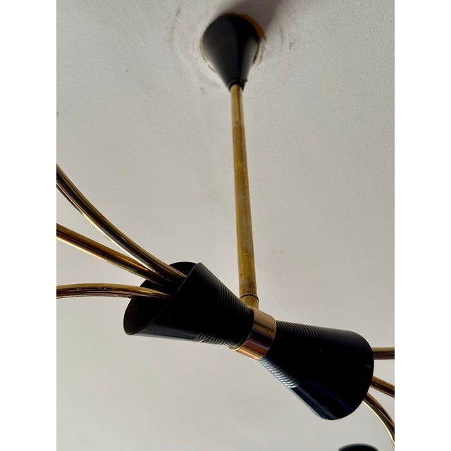 Metal Chandelier from a House in Lunel, France, 1950 For Sale - Image 7 of 11