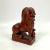 Chinese 19th Century Chinese Red Lacquered Wooden Foo Dog For Sale - Image 3 of 7