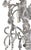 Italian 20th Century Silver Leaf Wrought Iron Chandelier With Rock Crystal For Sale - Image 4 of 9