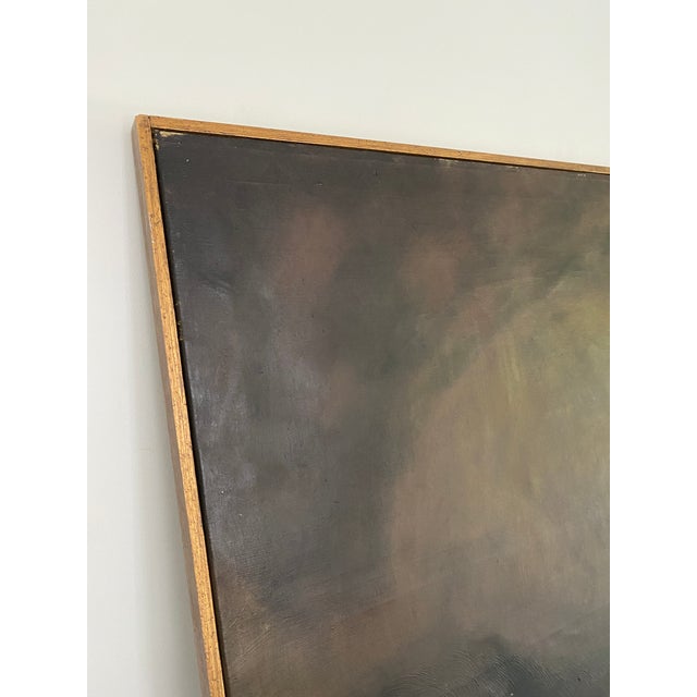 1960s “Le Silence” Framed Oil on Canvas Painting by Fernando Lerin For Sale - Image 5 of 9