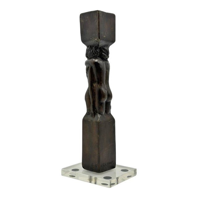 Victor Salmones “Momento Eterno” Figurative Nude Bronze Sculpture, Signed For Sale