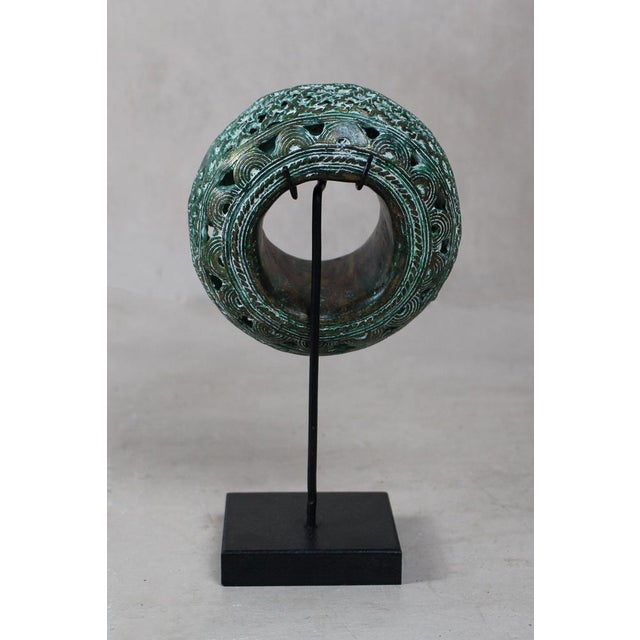 Benin Bronze Bangle on Stand For Sale - Image 5 of 6