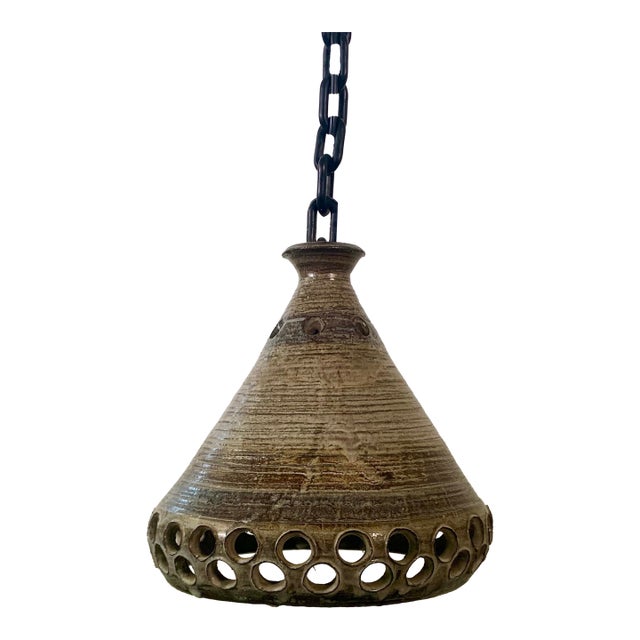 1970s Danish Mid-Century Modern Ceramic Ceiling Pendant Lamp For Sale
