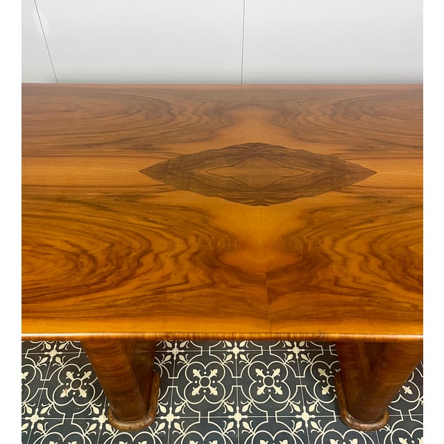 Vintage Art Deco Burr Walnut Dining Table, 1930s For Sale - Image 18 of 18
